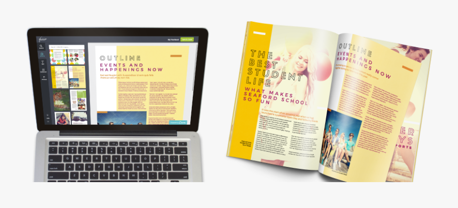Online Software Create Print Yearbooks - Fusion Yearbooks, Transparent Clipart