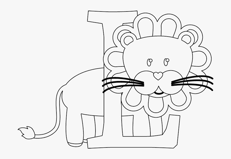 Clip Art Coloring Page Com - L Is For Lion Coloring Pages, Transparent Clipart