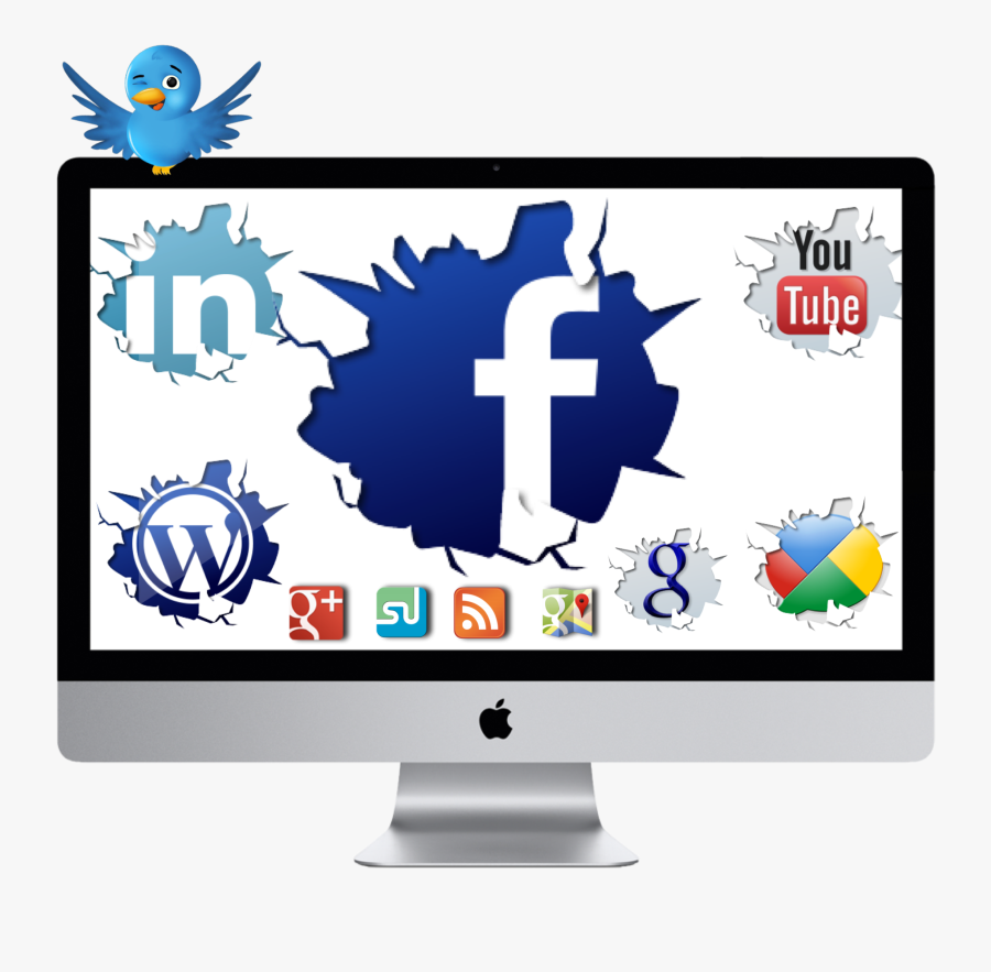 Social Media Hd For Wallpaper Desktop 20501 Wallpaper - Social Media On Mac, Transparent Clipart