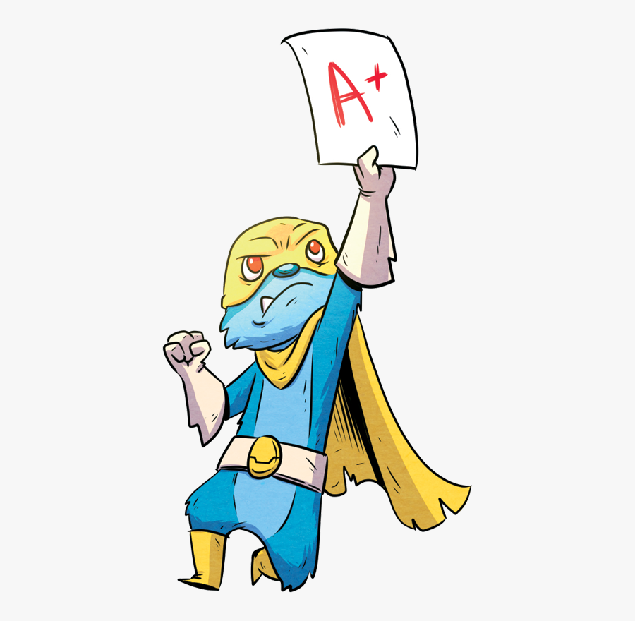 08 - Homework Hero - Cartoon, Transparent Clipart