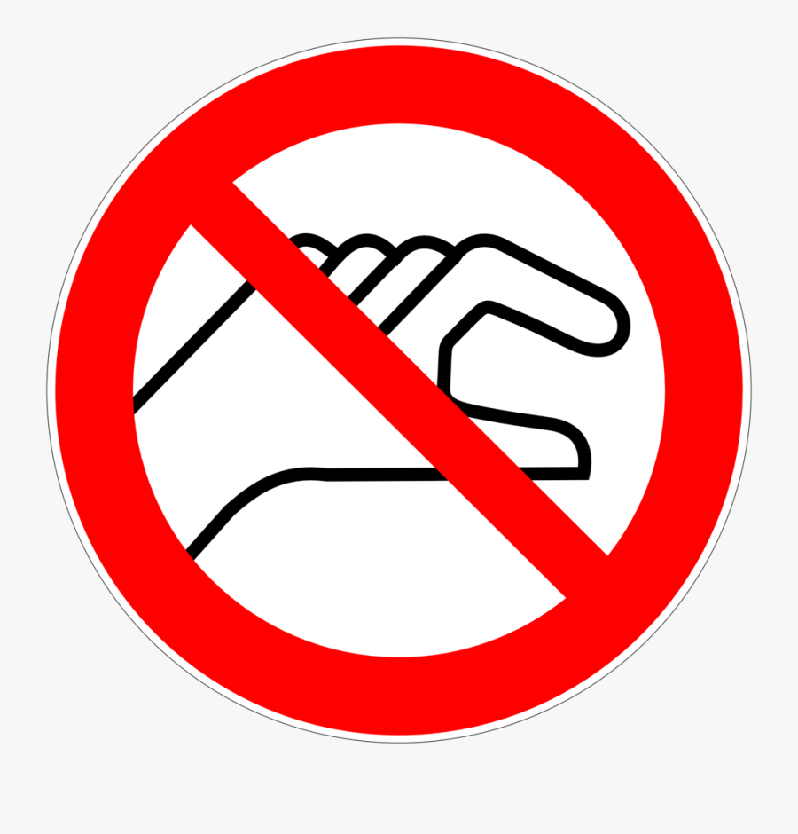 Not Touch Sign, Transparent Clipart