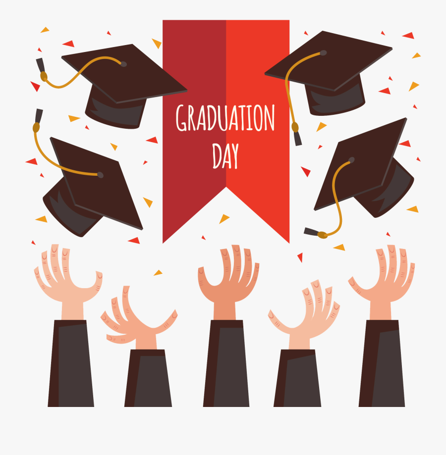 Way Clipart Research Paper - Throwing Graduation Hat Vector, Transparent Clipart