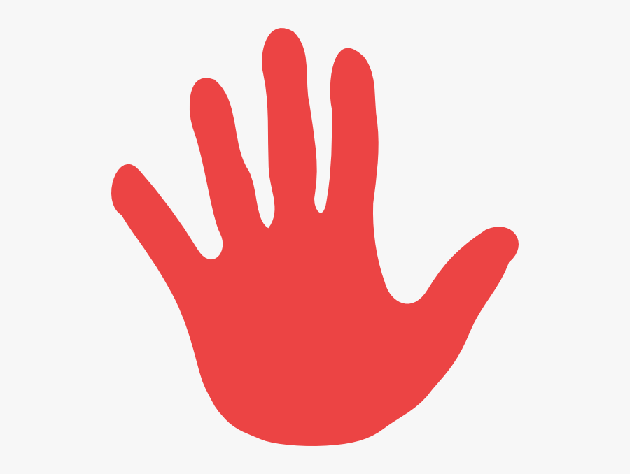 Red - Palm Hand Clip Art, Transparent Clipart