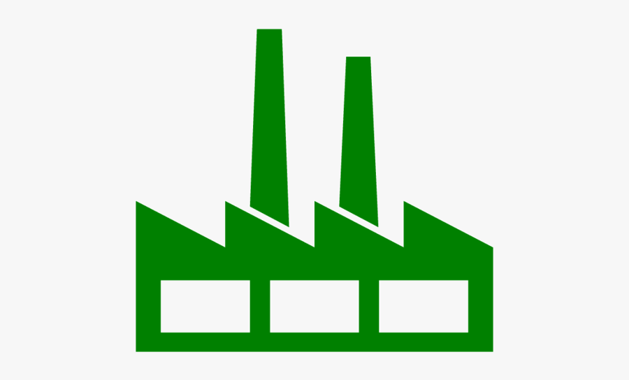 Factory Clipart Factory Symbol - Transparent Icon Of Green Factory, Transparent Clipart
