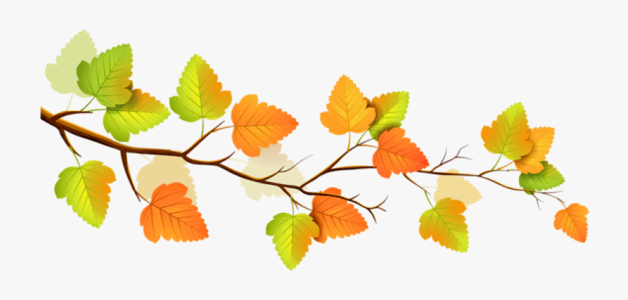 Fall Clipart Branch - Transparent Background Fall Leaves Clip Art, Transparent Clipart