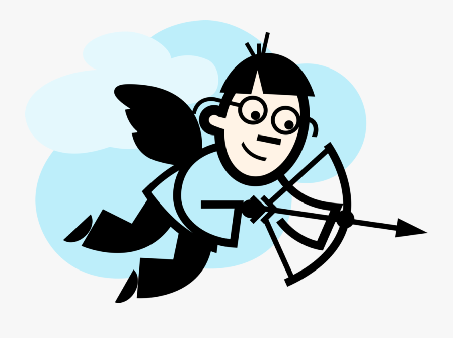 Vector Illustration Of Cupid God Of Desire And Erotic, Transparent Clipart