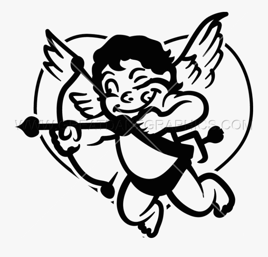 White Cupid Png - Valentines Picture Black & White Png, Transparent Clipart