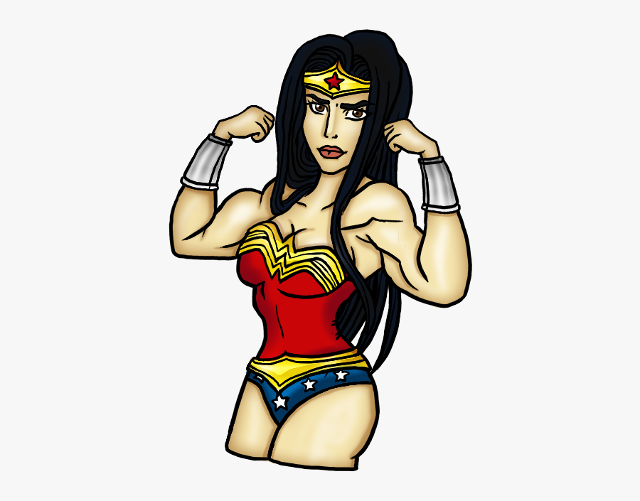 Wonder Woman Clipart Transparent Background - Wonder Woman Muscle Arms, Transparent Clipart