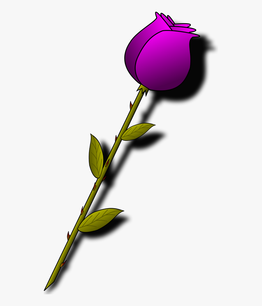 Red Rose Cartoon - Good Morning With Single Flower, Transparent Clipart