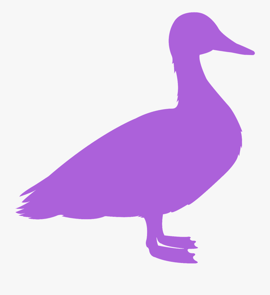 Duck Silhouette Red, Transparent Clipart