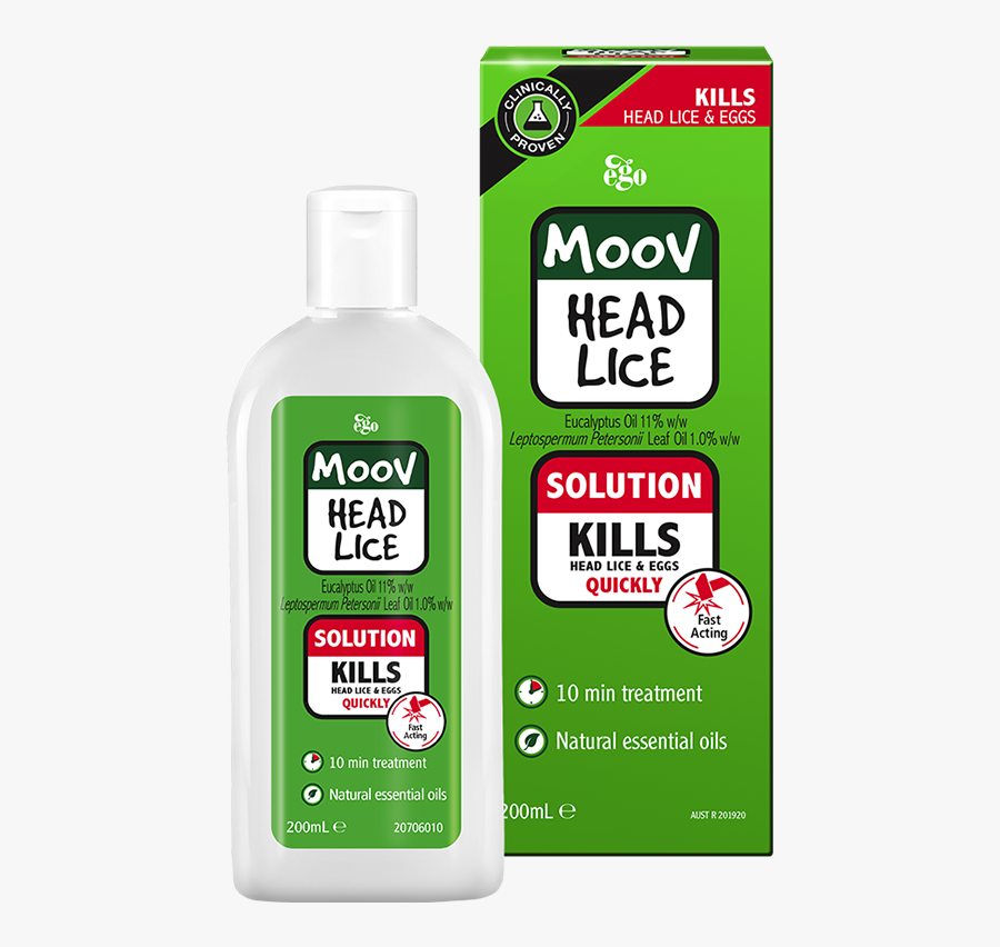 Moov Head Lice Solution - Moov Head Lice, Transparent Clipart