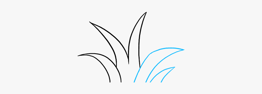 How To Draw Grass - Line Art, Transparent Clipart