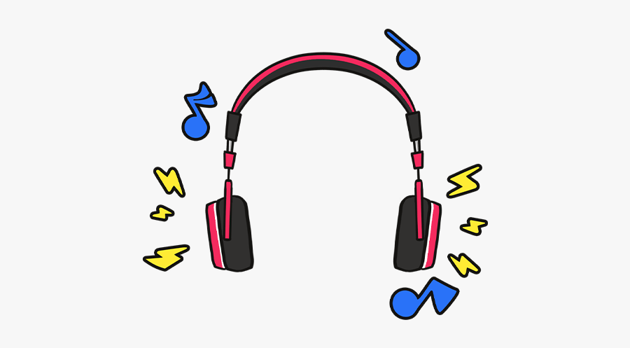 #headphones #music #multicolor #musicnotes #notes #rocknroll, Transparent Clipart