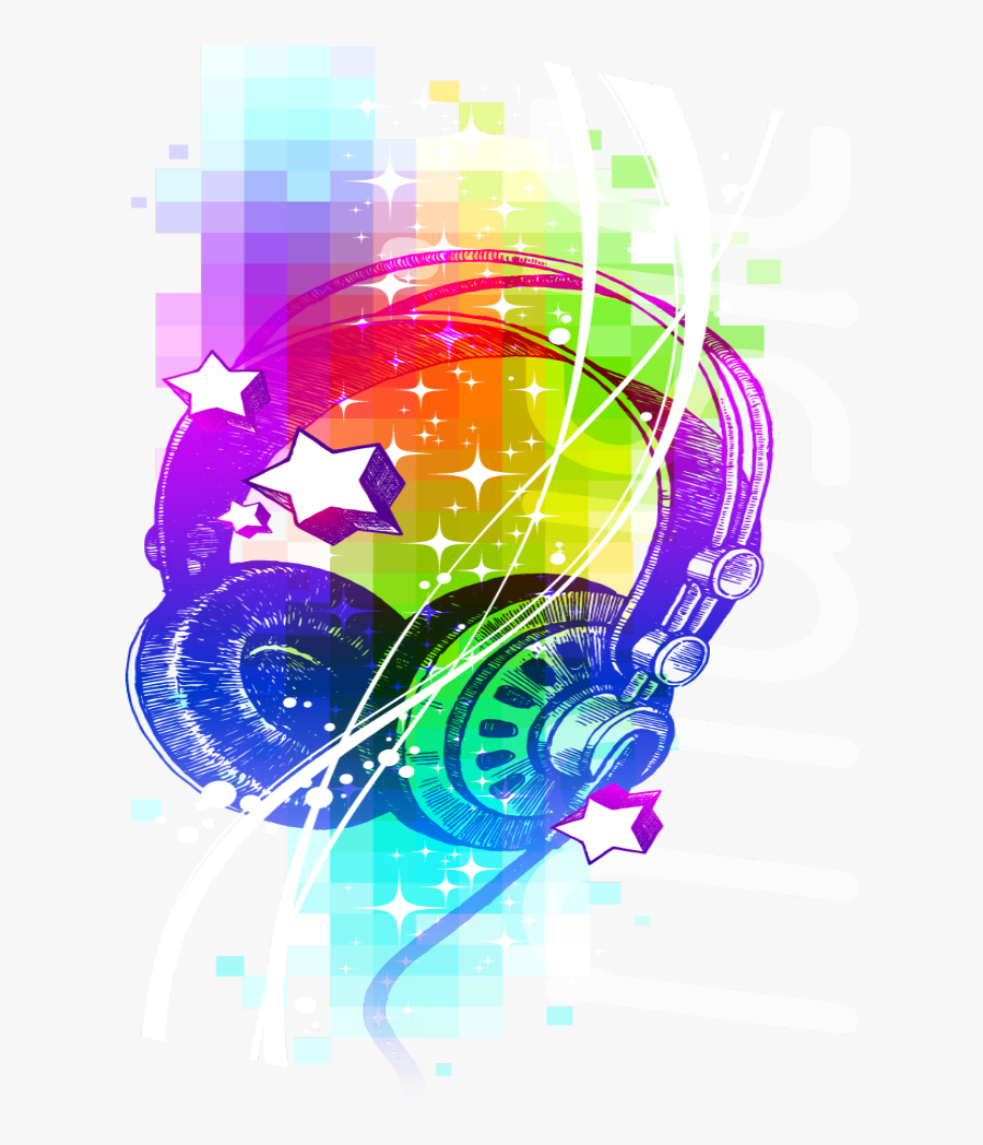 #mq #headphones #music #notes #paint #splash - Headphones Music Art Png, Transparent Clipart