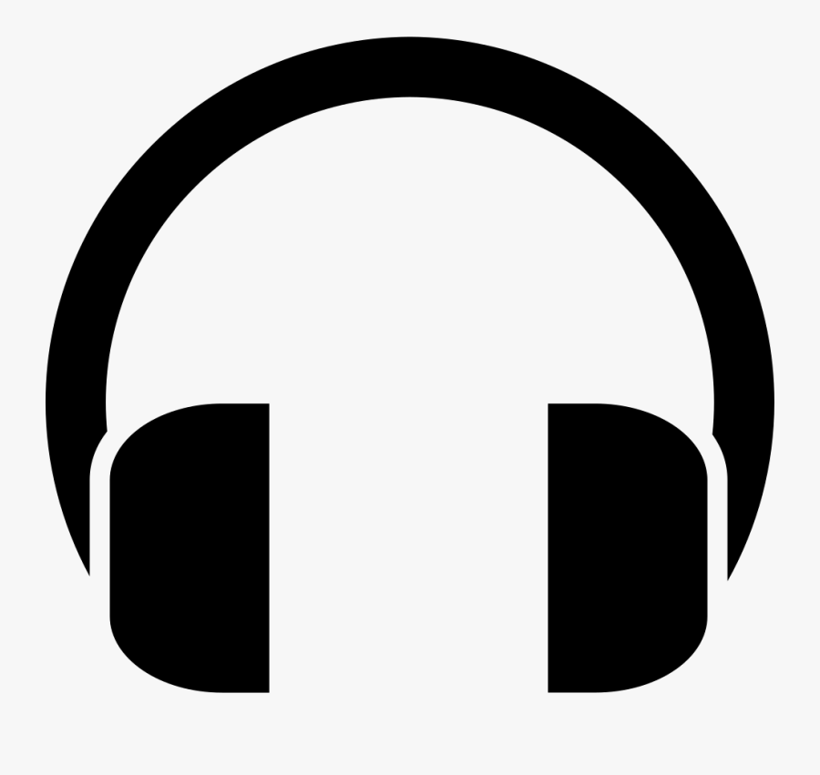 Headphones - Black And White Headphones Png, Transparent Clipart