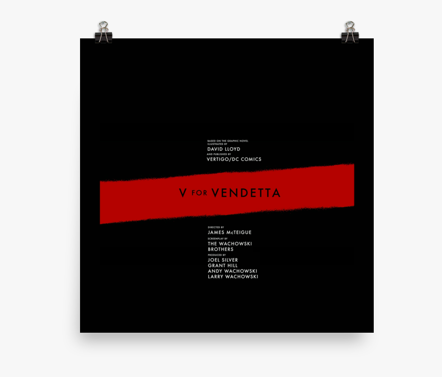V For Vendetta Poster - Poster, Transparent Clipart
