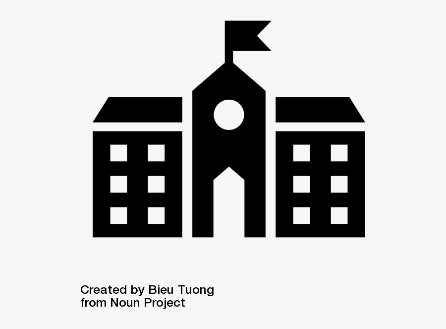 School Icon From The Noun Project - Symbol Of A School, Transparent Clipart