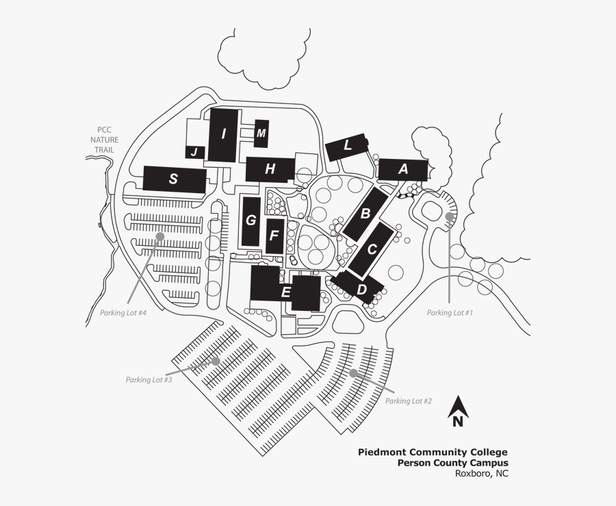 Transparent College Building Clipart Black And White - Piedmont Community College Roxboro Nc, Transparent Clipart