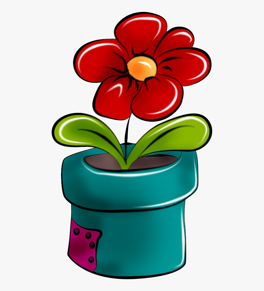 This Site Contains Information About Flower Clipart - Dibujo Maceta Con Flor, Transparent Clipart