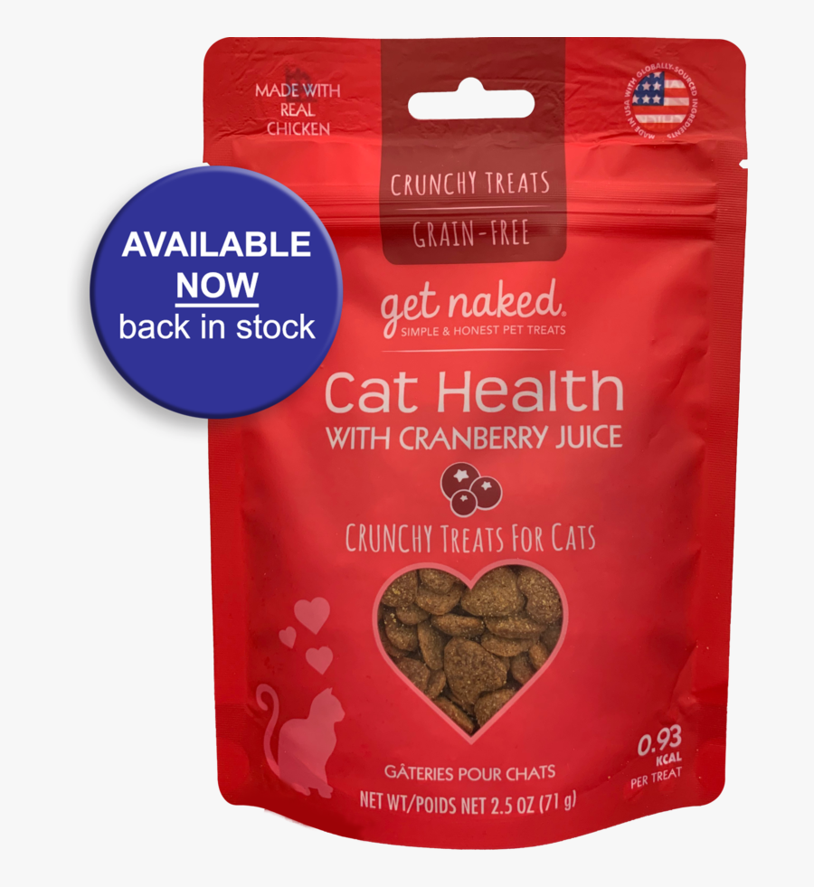 Get Naked® Cat Health With Cranberry Juice Crunchy - Heart, Transparent Clipart
