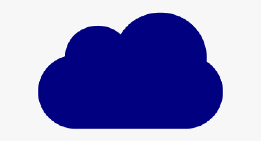 Clouds Clipart Dark Blue - Heart, Transparent Clipart