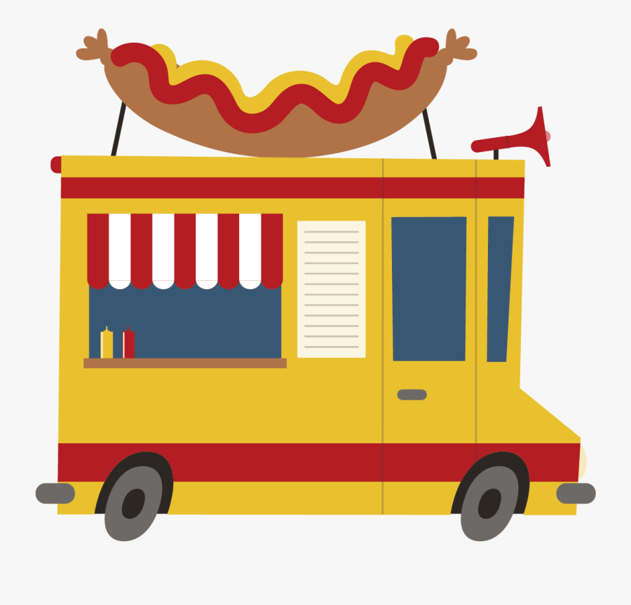 Fast Food Hot Dog Car Food Truck - Food Truck Hot Dog Png, Transparent Clipart