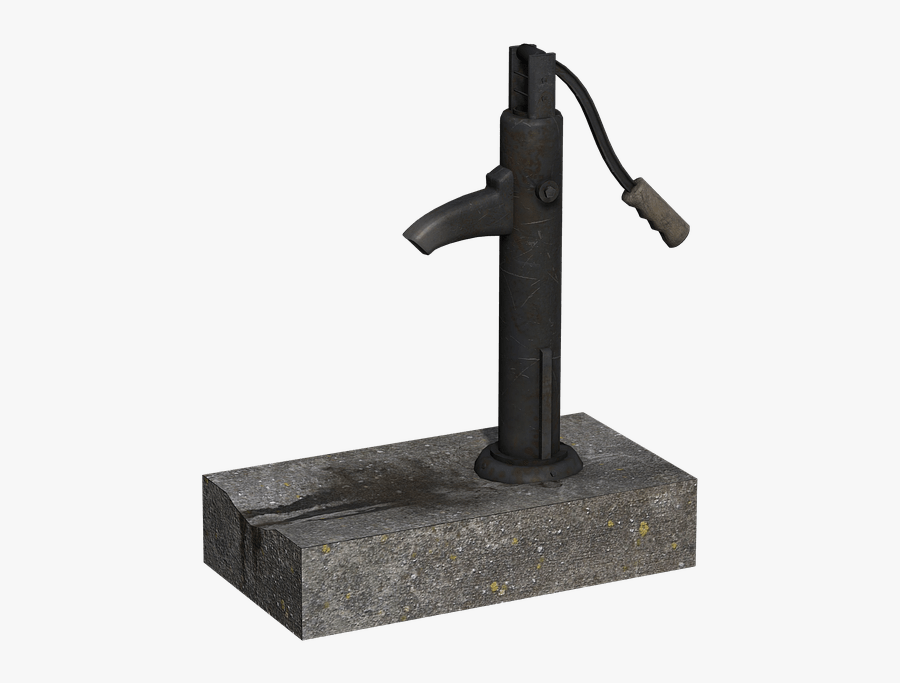 Water Pump Handle Down - Pump, Transparent Clipart