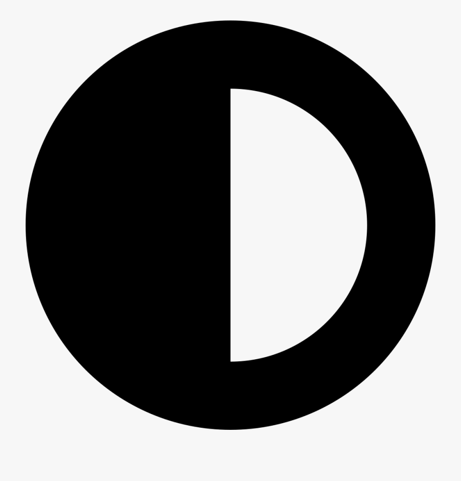 Contrast Icon Svg - U Turn Road Sign, Transparent Clipart