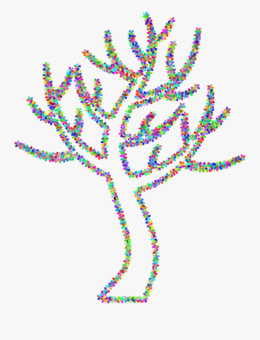 Prismatic Floral Simple Tree Clip Arts - Portable Network Graphics, Transparent Clipart