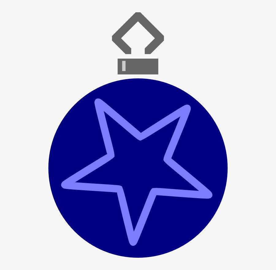 Simple Tree Bauble 6 - Red Satan Star, Transparent Clipart