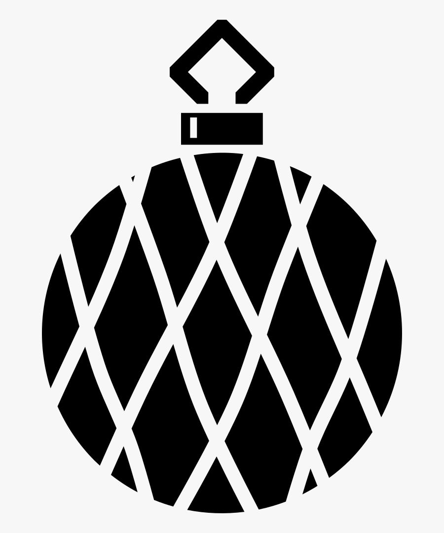 Simple Tree Bauble Silhouette - Bolas De Navidad Para Colorear, Transparent Clipart