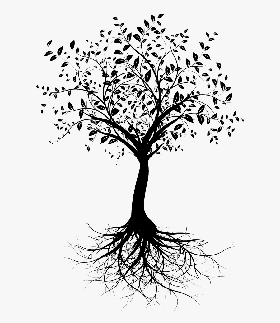 Tattoo Image Lynn Rendez Vous Sante Tree Root - Black Tree Silhouette Tattoo, Transparent Clipart