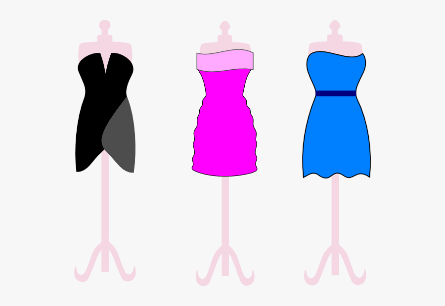 Little Black Dress Cartoon, Transparent Clipart