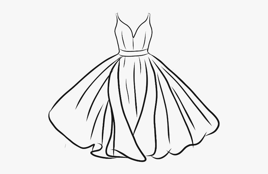 #tumblr #picsart #freetoedit #vestido #dress #vector - Sketch, Transparent Clipart