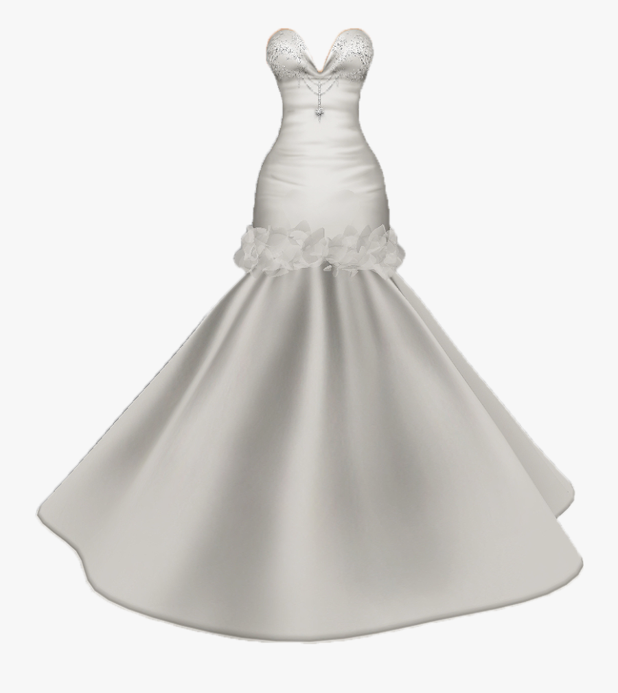 #princess #dress #clothes #gown #white #long #beautiful - Wedding Dress, Transparent Clipart