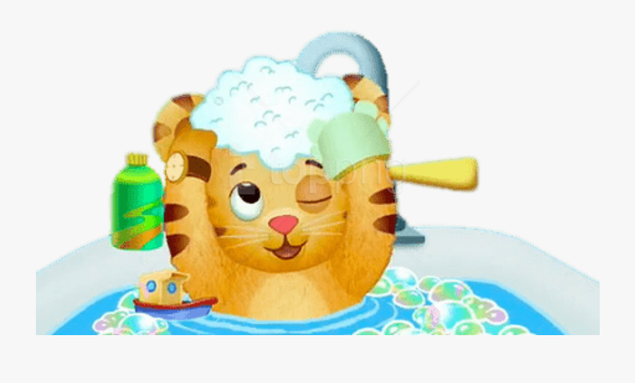 Free Png Download Daniel Tiger Taking A Bath Clipart - Daniel Tiger Bathtime, Transparent Clipart