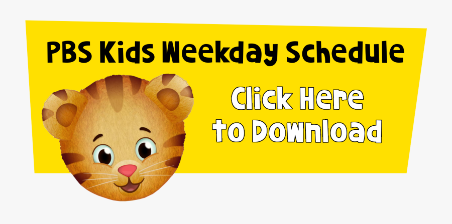 Daniel Tiger Graphic To Download Schedule - Cartoon, Transparent Clipart