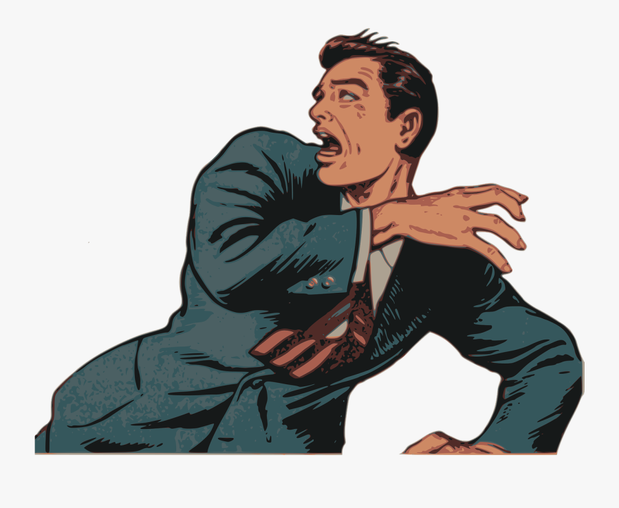 Graphic Novels They Re - Terrified Man Png, Transparent Clipart