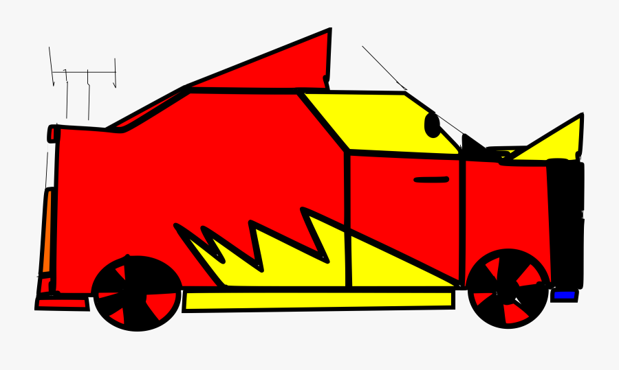 Free Hand Drawing Car - Drawing, Transparent Clipart