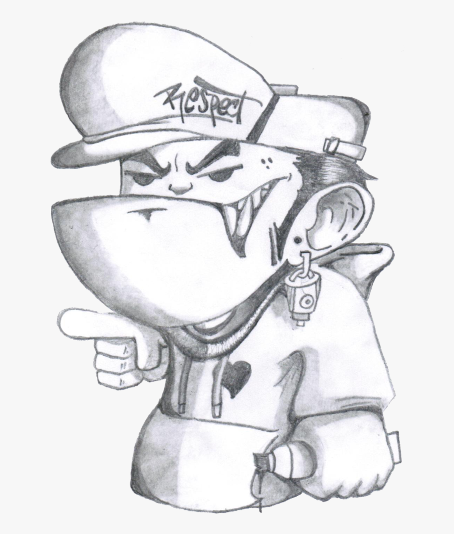 Graffiti Characters Spray Can - Gangster Cartoon Character Drawings, Transparent Clipart