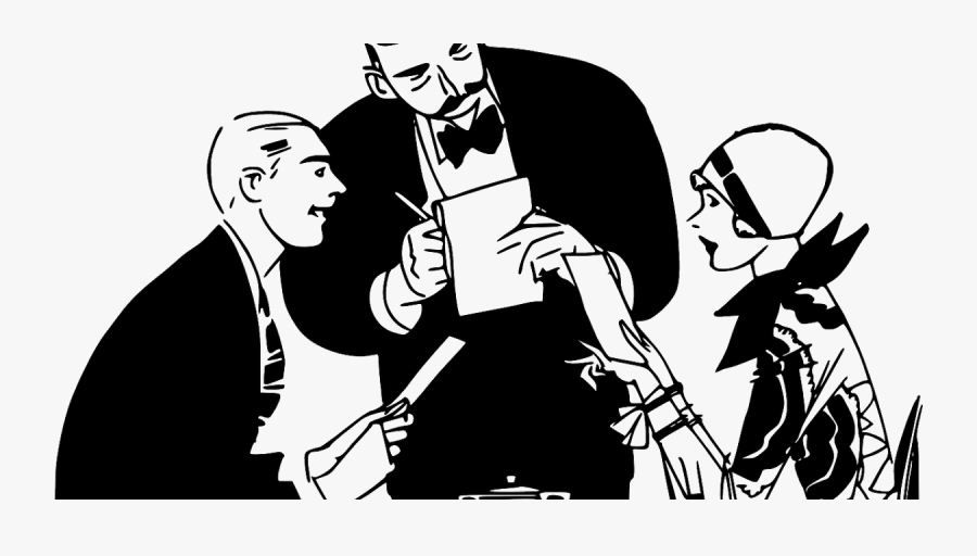 Banker As Waiter - Waiter And Customer Clipart, Transparent Clipart