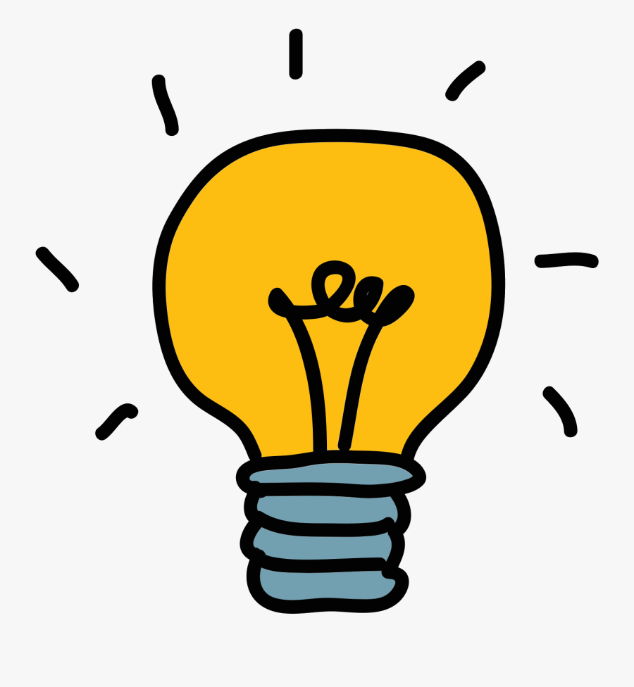 There Is A Light Bulb Facing Upwards - Cartoon Light Bulb Transparent Background, Transparent Clipart