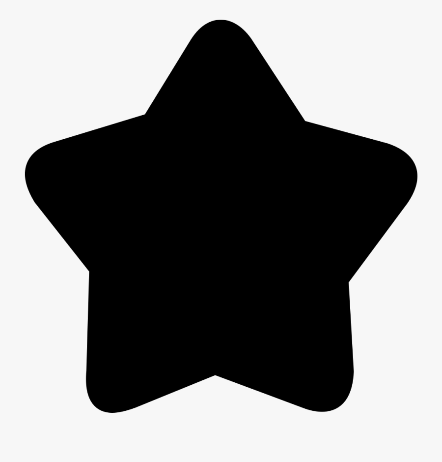 White Star Png Solid - Rounded Star Icon Png, Transparent Clipart