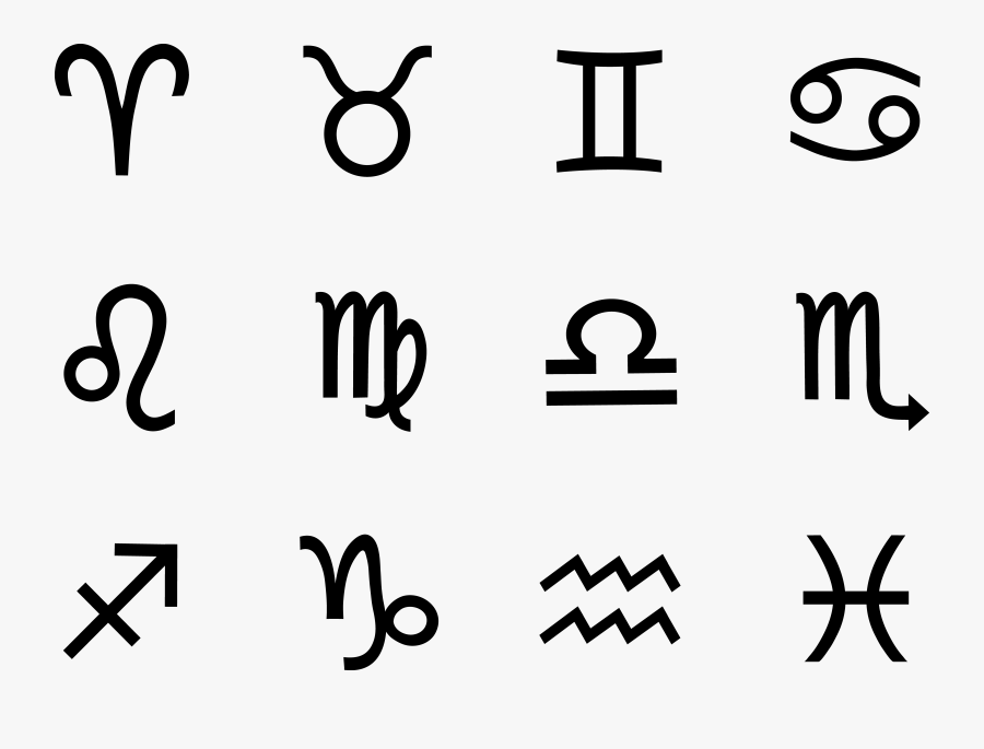 Clip Art Free Zodiac Symbol Download - Zodiac Signs Vector Free, Transparent Clipart