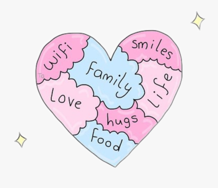 #heart #love #wifi #family #smiles #food #life #hugs - Heart, Transparent Clipart