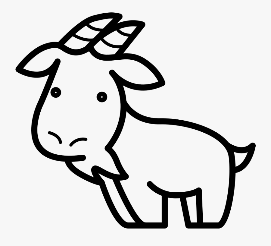 Goat - Goat Png Black And White, Transparent Clipart