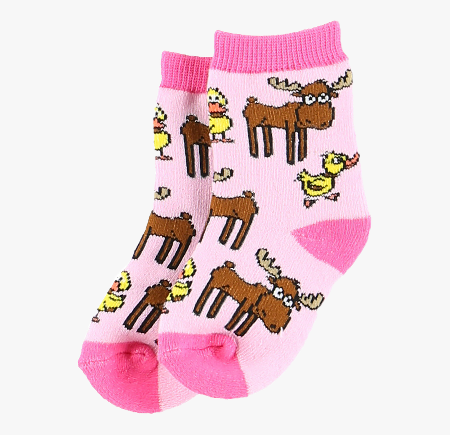 Duck Duck Moose Pink - Sock, Transparent Clipart