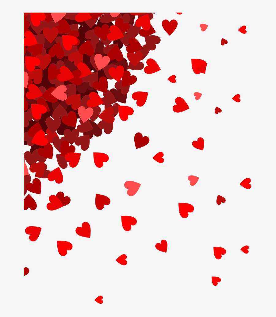 Very Small Hearts In Corner - Valentines Background Png, Transparent Clipart