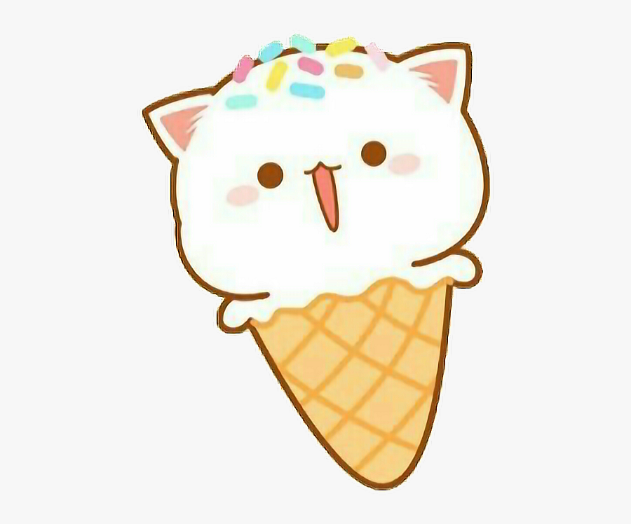 #kawaii #cute #little #hearts #stickers #sticker #png - Cute Kawaii Cute Mochi Ice Cream, Transparent Clipart
