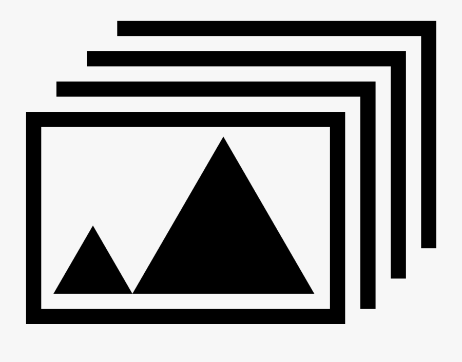 Slide Show Icon White, Transparent Clipart